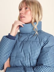 Tog 24 Blue Radcliffe Gingham Check Insulated Padded Jacket - Image 6 of 8