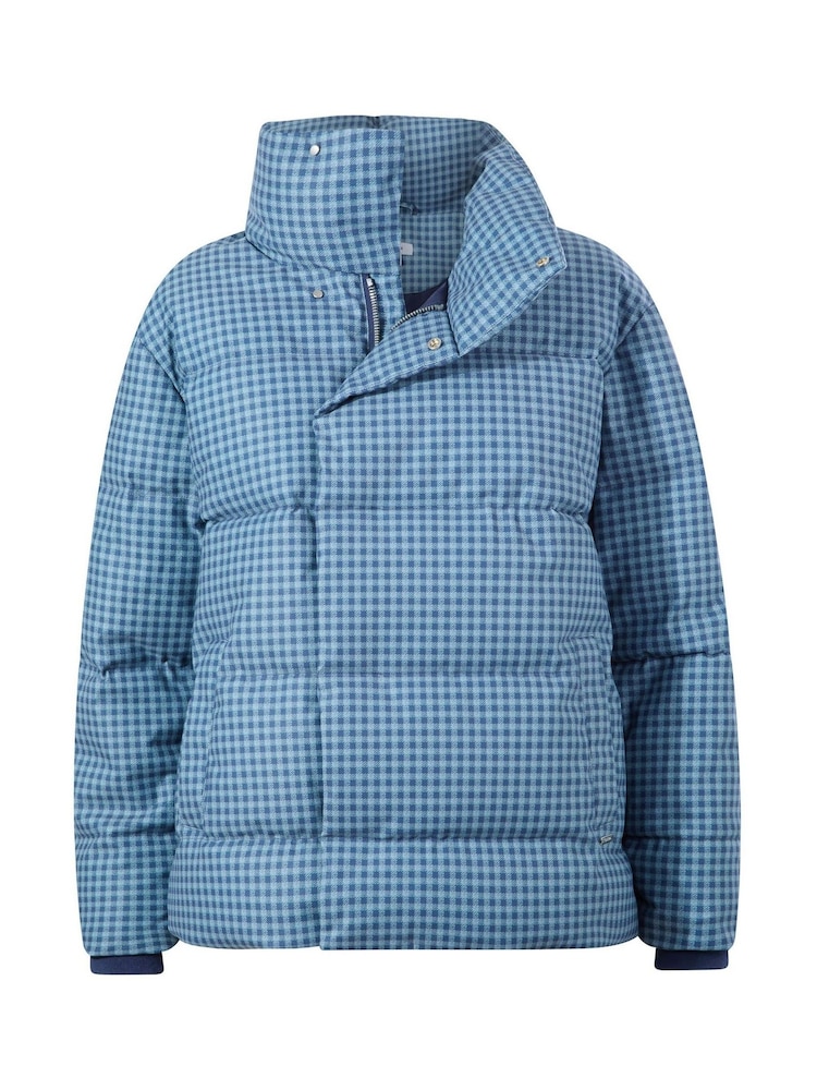 Tog 24 Blue Radcliffe Gingham Check Insulated Padded Jacket - Image 8 of 8