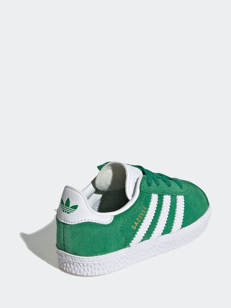 Зелений - adidas originals Gazelle Comfort Closure Elastic Trainers - Image 4 of 9