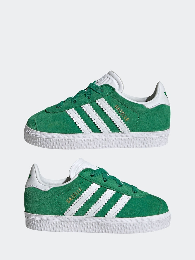 Зелений - adidas originals Gazelle Comfort Closure Elastic Trainers - Image 7 of 9