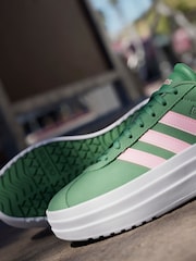 adidas Green/Pink VL Court Bold Trainers - Image 2 of 13