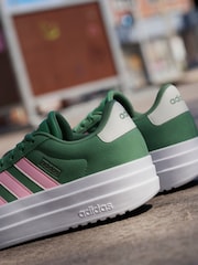 adidas Green/Pink VL Court Bold Trainers - Image 9 of 13
