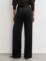 Reiss Navy Gretel Velvet Corduroy Wide-Leg Trousers - Image 5 of 7
