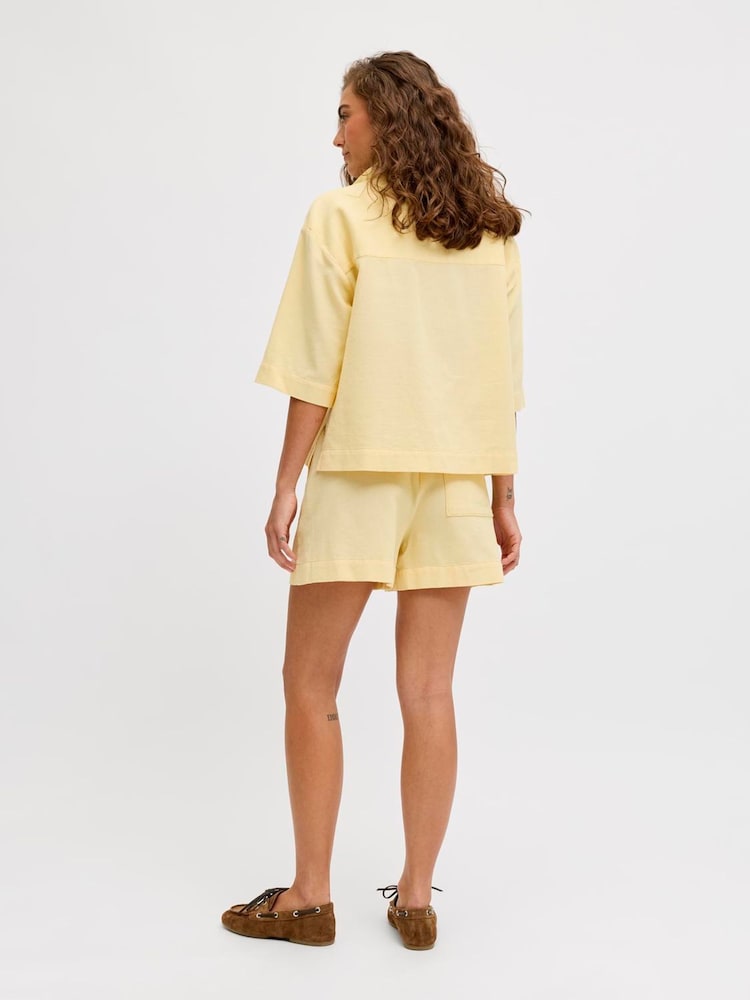 JJXX Yellow Waffle Co-Ord Set in Sunlight Yellow - Image 2 of 3 JJXX Yellow Waffle Co-Ord Set in Sunlight Yellow - Image 2 of 3