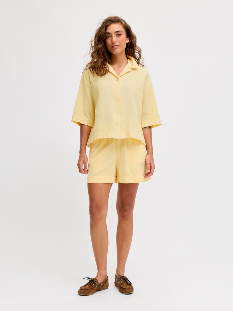 JJXX Yellow Waffle Co-Ord Set in Sunlight Yellow - Image 3 of 3 JJXX Yellow Waffle Co-Ord Set in Sunlight Yellow - Image 3 of 3