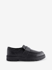 Clarks Black Wide Fit (E) Leather Lorcam Craft Shoes - Image 1 of 8