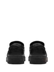 Clarks Black Wide Fit (E) Leather Lorcam Craft Shoes - Image 5 of 8