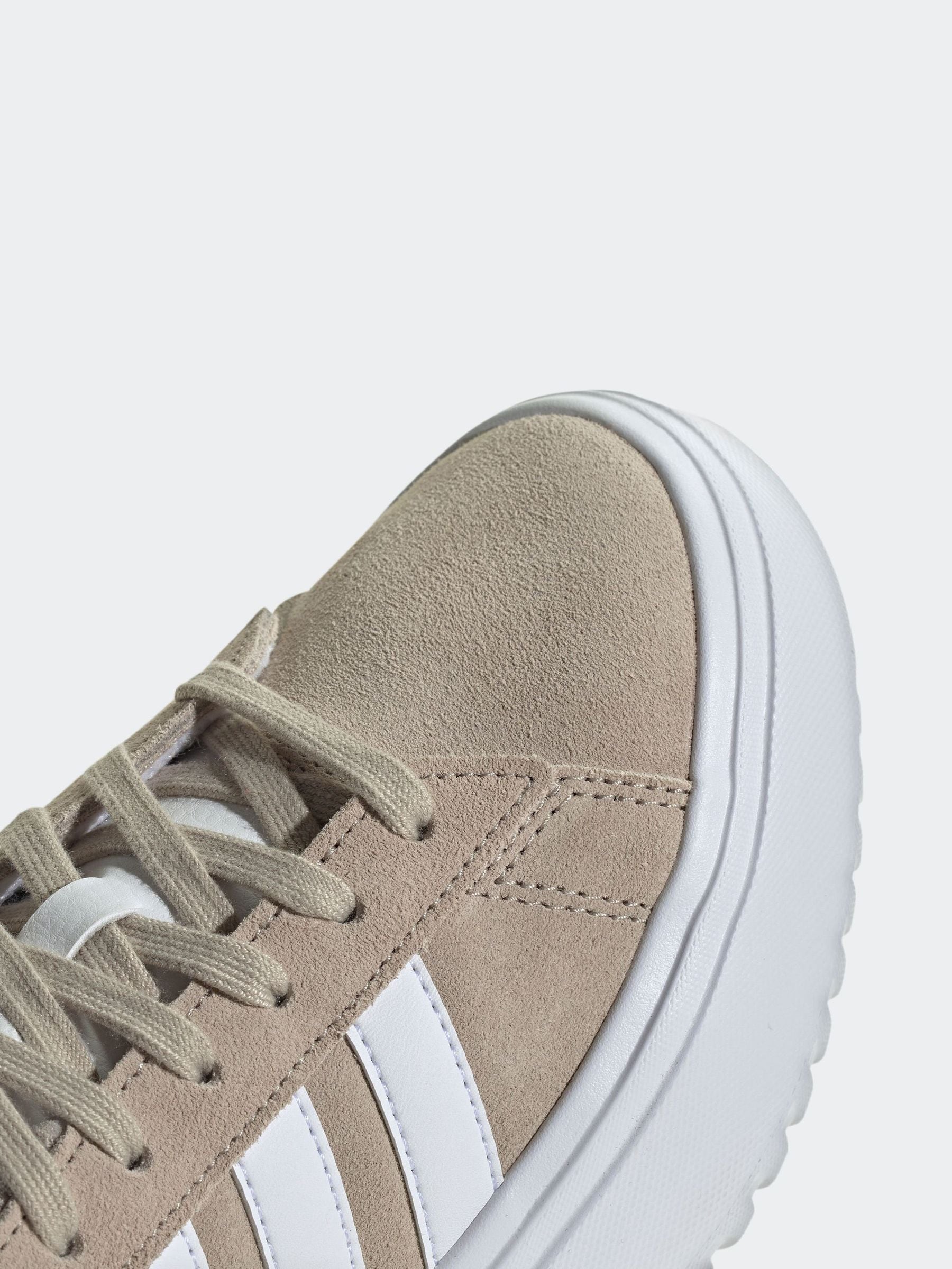 Buy adidas Brown Grand Court Platform Suede Trainers from Next USA