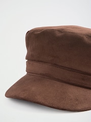 Friends Like These Chocolate Brown Sudette Baker Hat - Image 6 of 7