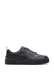 Clarks Black Wide Fit (G) Leather Oslo Flare Shoes - Image 1 of 7