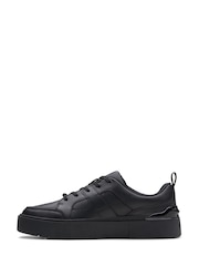Clarks Black Wide Fit (G) Leather Oslo Flare Shoes - Image 2 of 7