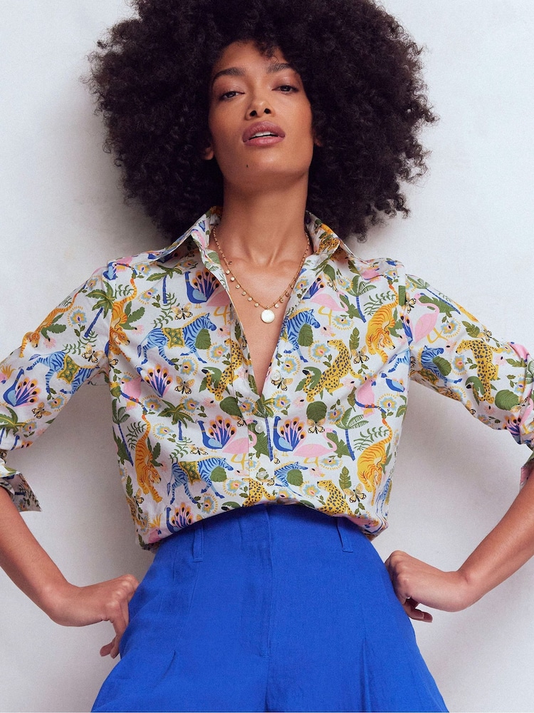 Boden Green Sienna Cotton Shirt - Image 5 of 5 Boden Green Sienna Cotton Shirt - Image 5 of 5
