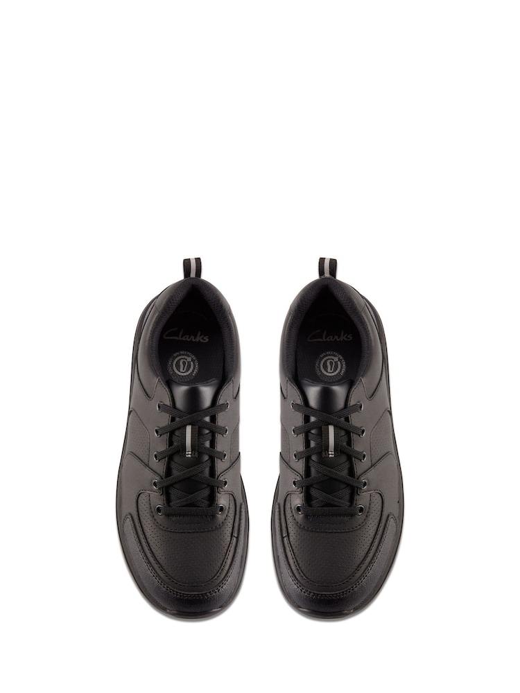 Clarks Black Wide Fit (G) Leather Daze Loop Shoes - Image 5 of 7