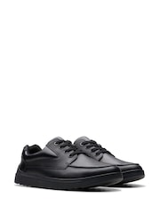 Clarks Black Wide Fit (G) Leather Keelan Flare Shoes - Image 3 of 7