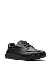 Clarks Black Wide Fit (G) Leather Keelan Flare Shoes - Image 4 of 7