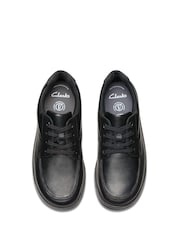 Clarks Black Wide Fit (G) Leather Keelan Flare Shoes - Image 6 of 7