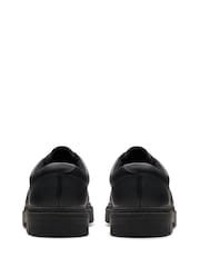 Clarks Black Wide Fit (G) Leather Lorcam Loop Shoes - Image 6 of 7