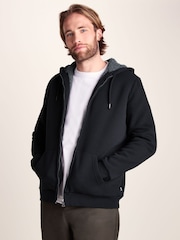 Crno - Tog 24 Ramsey Supersoft Sherpa Lined Zip Hoodie - Slika 1 od 7