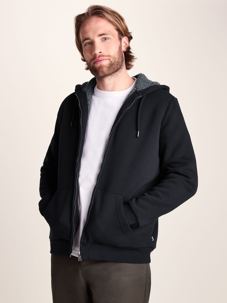 Crno - Tog 24 Ramsey Supersoft Sherpa Lined Zip Hoodie - Slika 1 od 7 Crno - Tog 24 Ramsey Supersoft Sherpa Lined Zip Hoodie - Slika 1 od 7