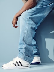 adidas White/Black VS Pace Trainers - Image 1 of 13