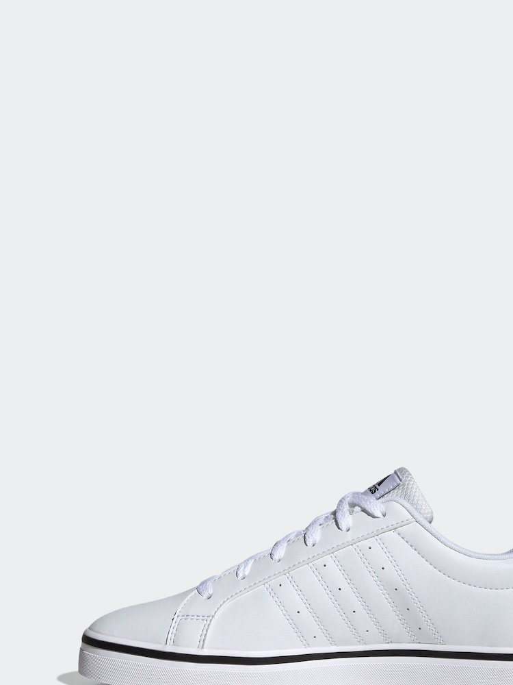 adidas White/Black VS Pace Trainers - Image 11 of 13