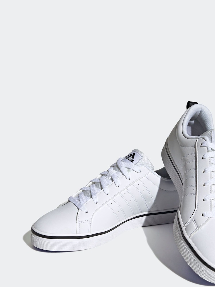 adidas White/Black VS Pace Trainers - Image 4 of 13