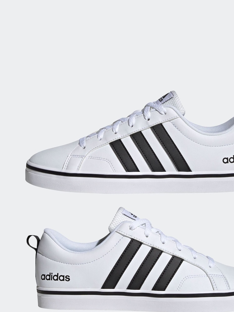 adidas White/Black VS Pace Trainers - Image 6 of 13