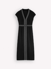 Boden Black Topstitch Ponte Dress - Image 5 of 5