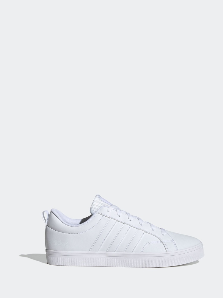 adidas White Chrome VS Pace Trainers - Image 4 of 11