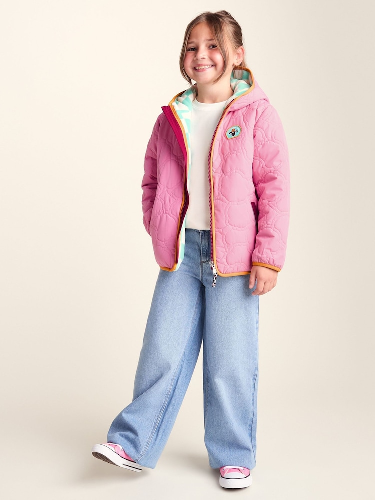 Tog 24 Pink Arapawa Shaun the Sheep Kids Insulated Quilted Coat Microfleece Lining - Image 2 of 6 Tog 24 Pink Arapawa Shaun the Sheep Kids Insulated Quilted Coat Microfleece Lining - Image 2 of 6