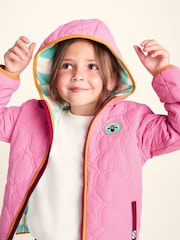 Tog 24 Pink Arapawa Shaun the Sheep Kids Insulated Quilted Coat Microfleece Lining - Image 5 of 6