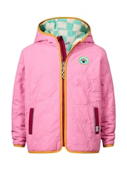 Tog 24 Pink Arapawa Shaun the Sheep Kids Insulated Quilted Coat Microfleece Lining - Image 6 of 6