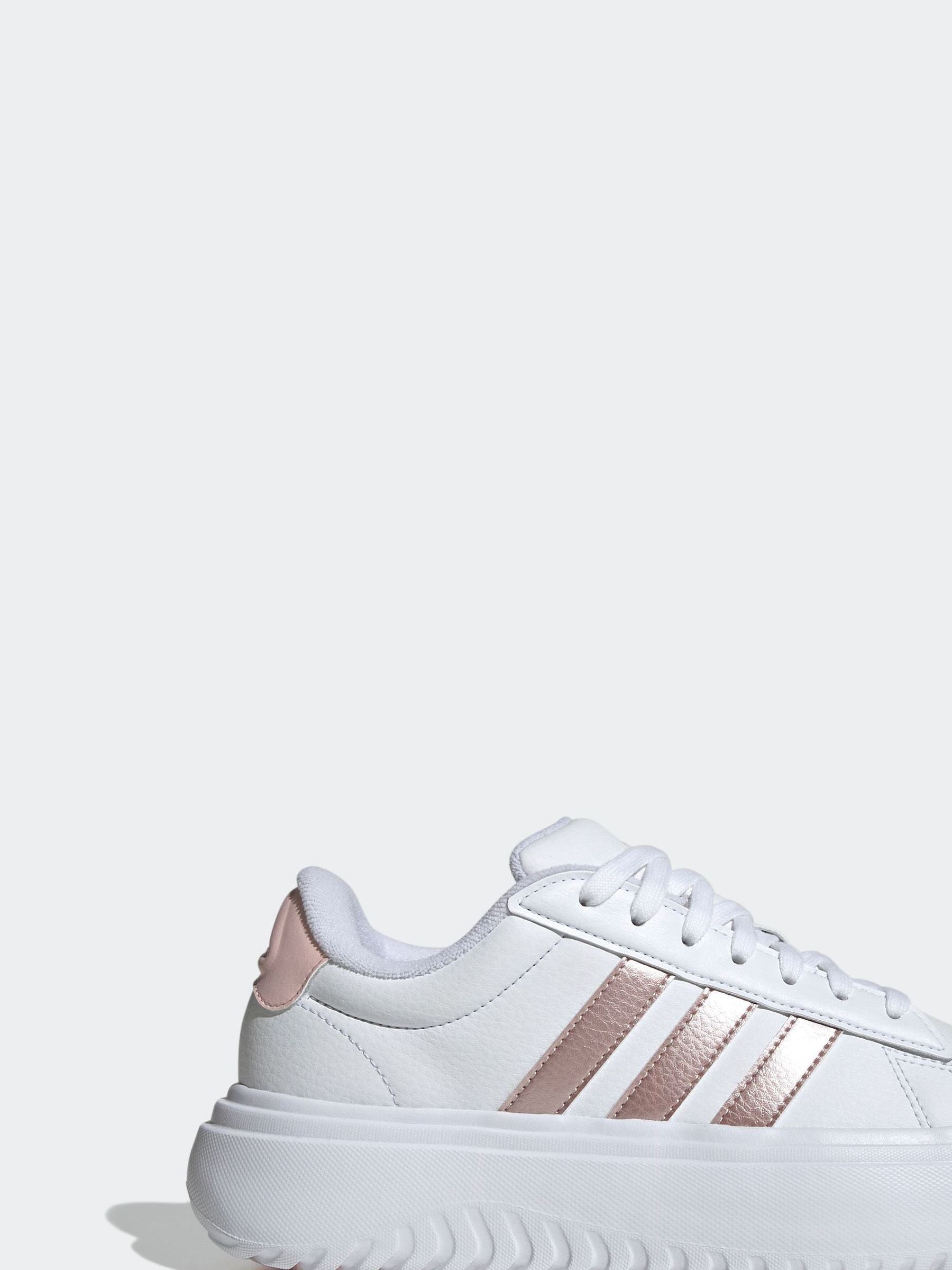 Adidas platform sneakers white discount