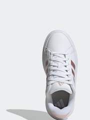 adidas White Grand Court Platform Shoes - Image 5 of 8