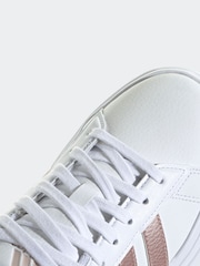 adidas White Grand Court Platform Shoes - Image 7 of 8