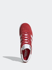 adidas Originals Dark Red Junior Gazelle Trainers - Image 11 of 14