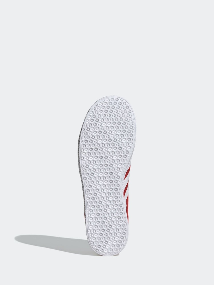 adidas Originals Dark Red Junior Gazelle Trainers - Image 12 of 14