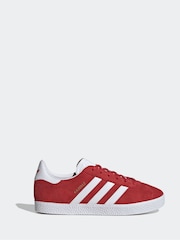 adidas Originals Dark Red Junior Gazelle Trainers - Image 7 of 14