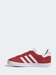 adidas Originals Dark Red Junior Gazelle Trainers - Image 8 of 14