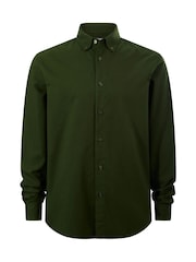 Tog 24 Green Barry Long Sleeved Cotton Oxford  Shirt - Image 6 of 6