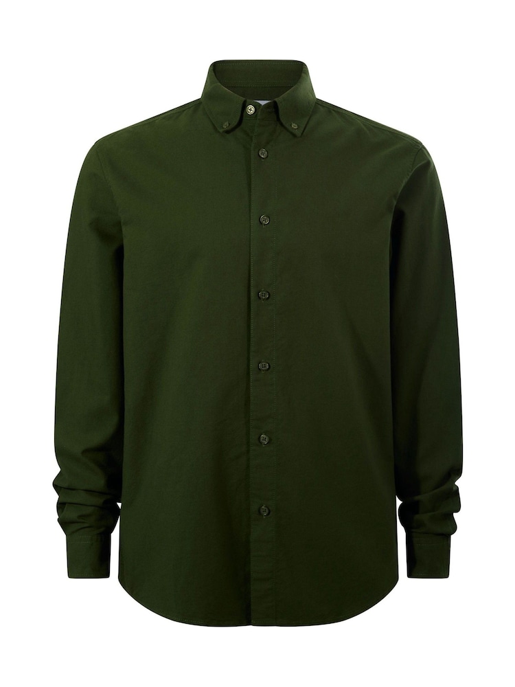 Tog 24 Green Barry Long Sleeved Cotton Oxford Shirt - Image 6 of 6 Tog 24 Green Barry Long Sleeved Cotton Oxford Shirt - Image 6 of 6
