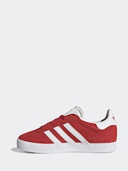 adidas original Red Kids Gazelle Trainers - Image 2 of 8