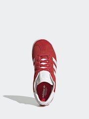 adidas original Red Kids Gazelle Trainers - Image 5 of 8