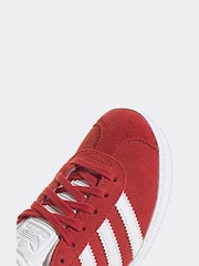 adidas original Red Kids Gazelle Trainers - Image 7 of 8