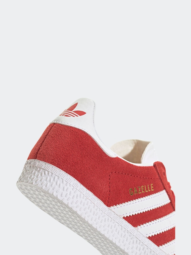 adidas original Red Kids Gazelle Trainers - Image 8 of 8