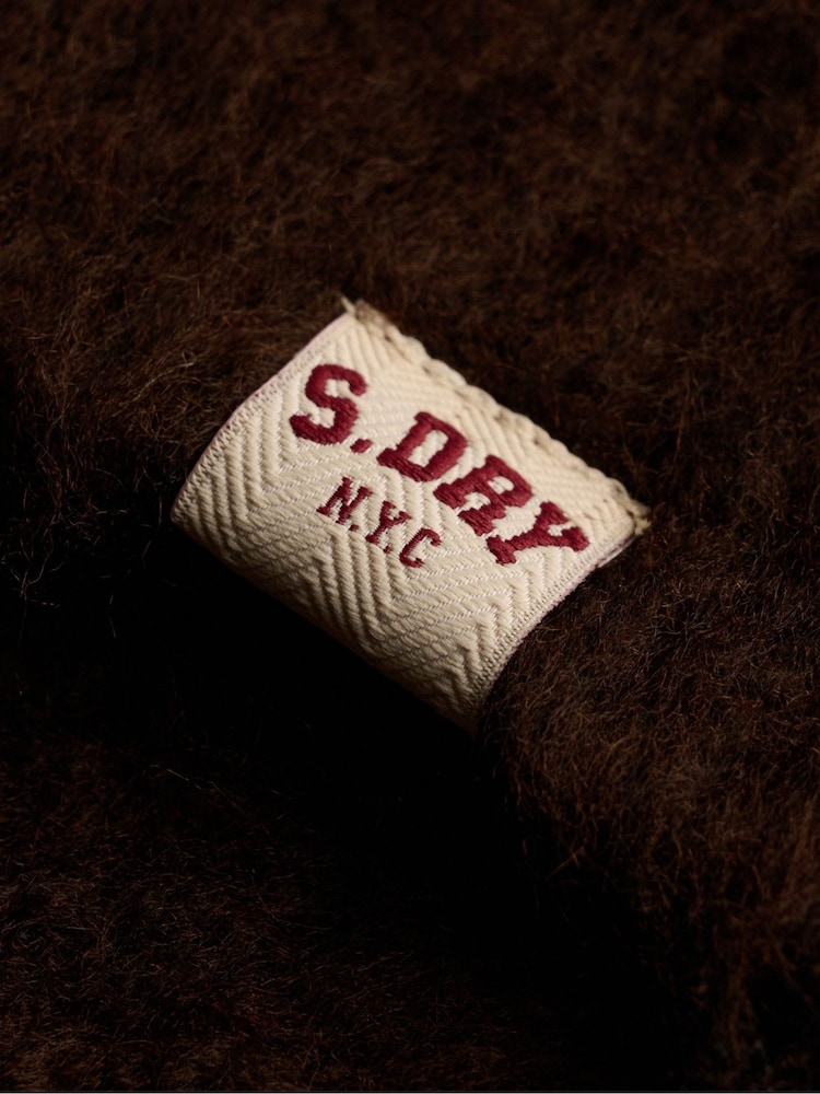 Marrón - Superdry Slouchy Brushed Knitted Jumper - Imagen 6 de 6