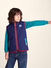 Tog 24 Blue Ancon Shaun the Sheep Kids Insulated Quilted Gilet Microfleece Lining - Image 1 of 6