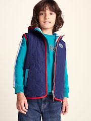 Tog 24 Blue Ancon Shaun the Sheep Kids Insulated Quilted Gilet Microfleece Lining - Image 5 of 6