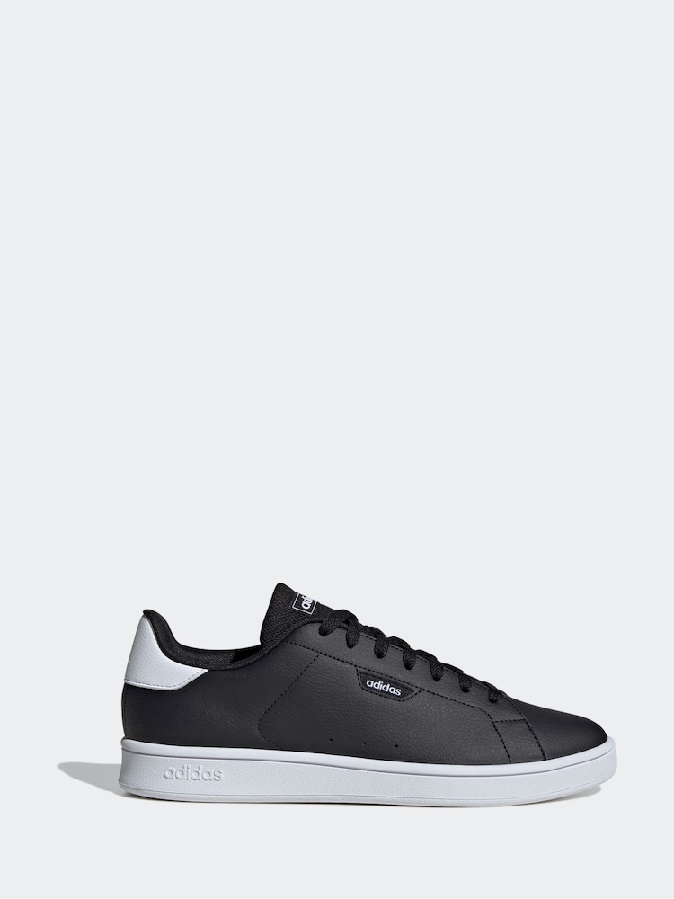 adidas Dark Black Urban Court Trainers - Image 1 of 9