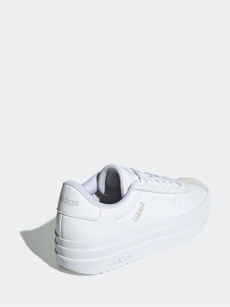 adidas White VL Court Bold Trainers - Image 17 of 17